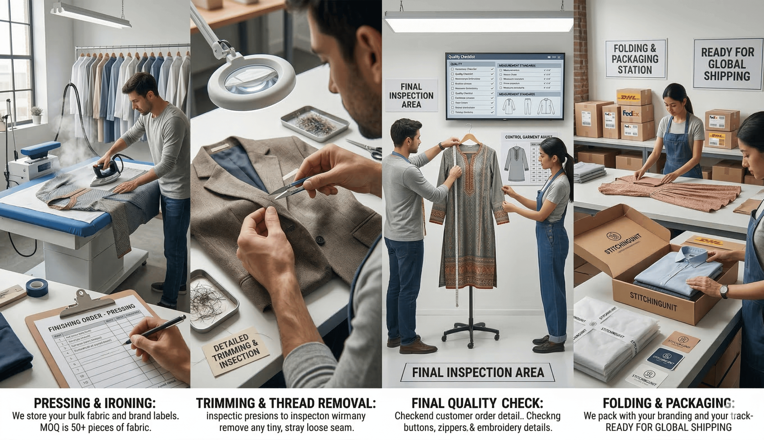 Finishing Process Stitching Unit Jaipur